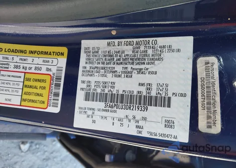 2013 Ford Fusion Hybrid Se z USA, uszkodzony, nr VIN 3FA6P0LU3DR219339